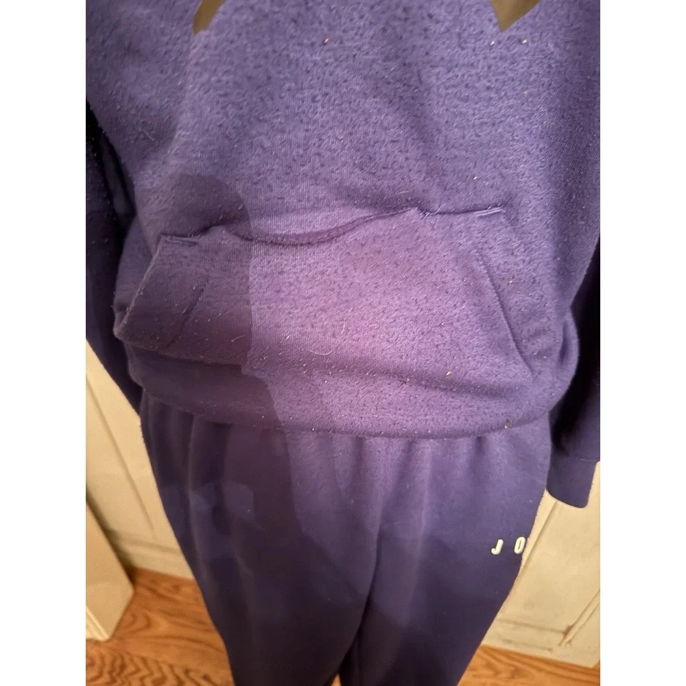 Nike Air Jordan Jump man Blue Boys Hoodie‎ PANTS Tracksuit 2pc Set Size L-12-13Y